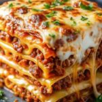 “Cheesy meat lasagna slice served fresh in a Bangalore restaurant”