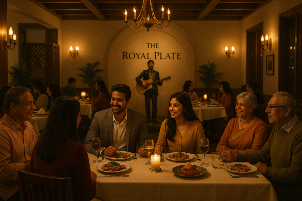 Family dinner with music at Bangalore restaurant