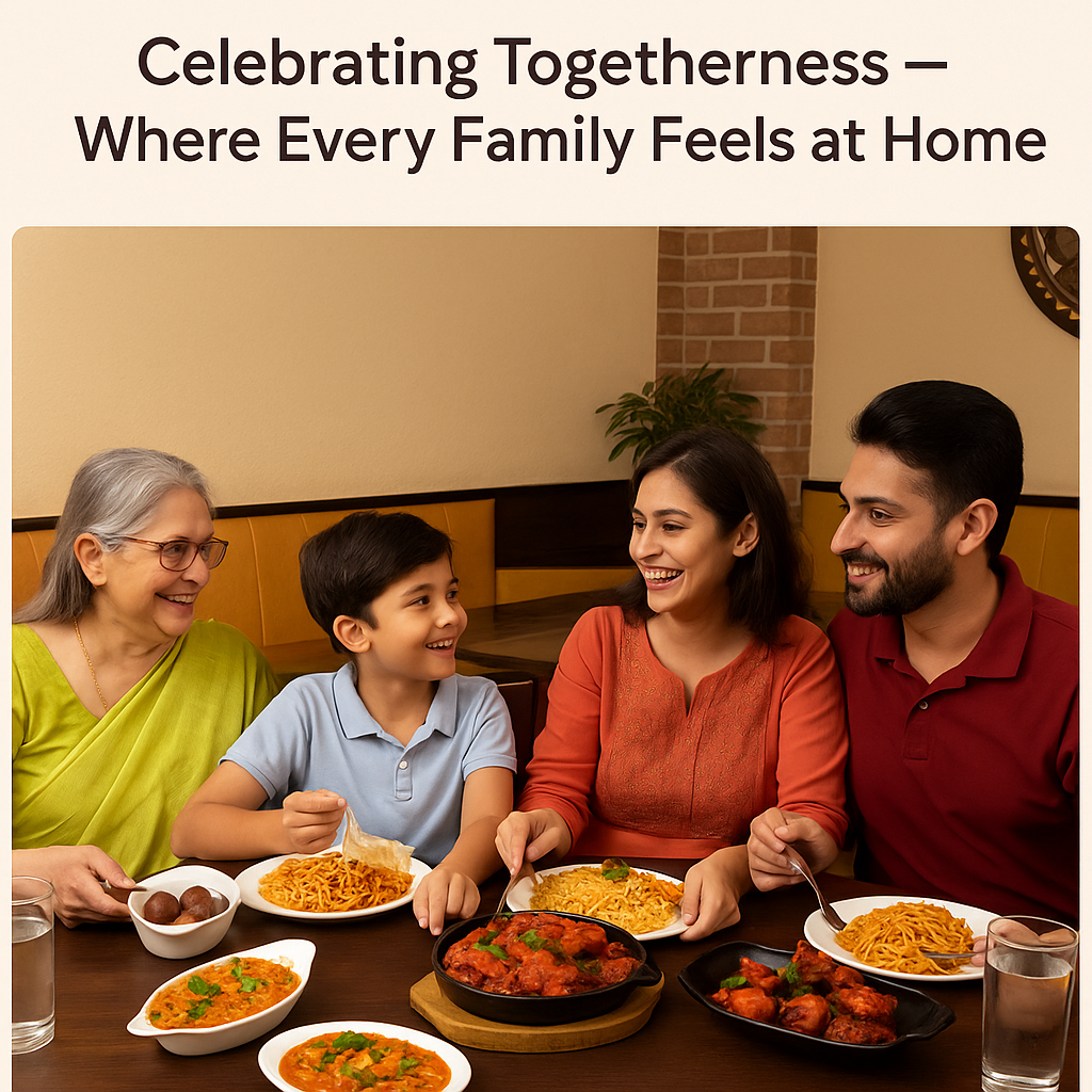 Family lunch with kids at a warm and cozy Bangalore restaurant